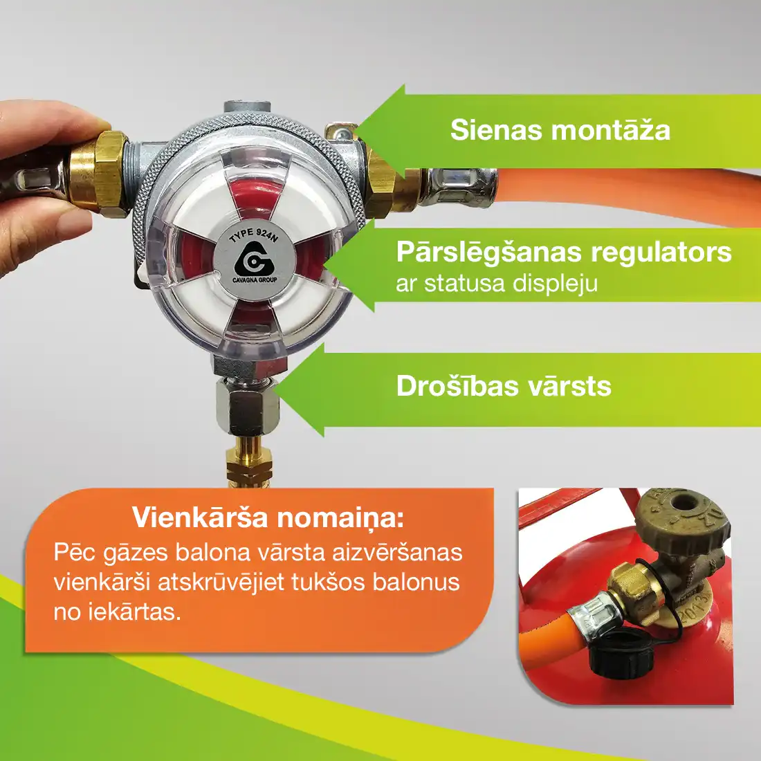 Gāzes sildītājs siltumnīcām un pretaizsalšanas apsilde “Ecopilot” ar 4500W jaudu