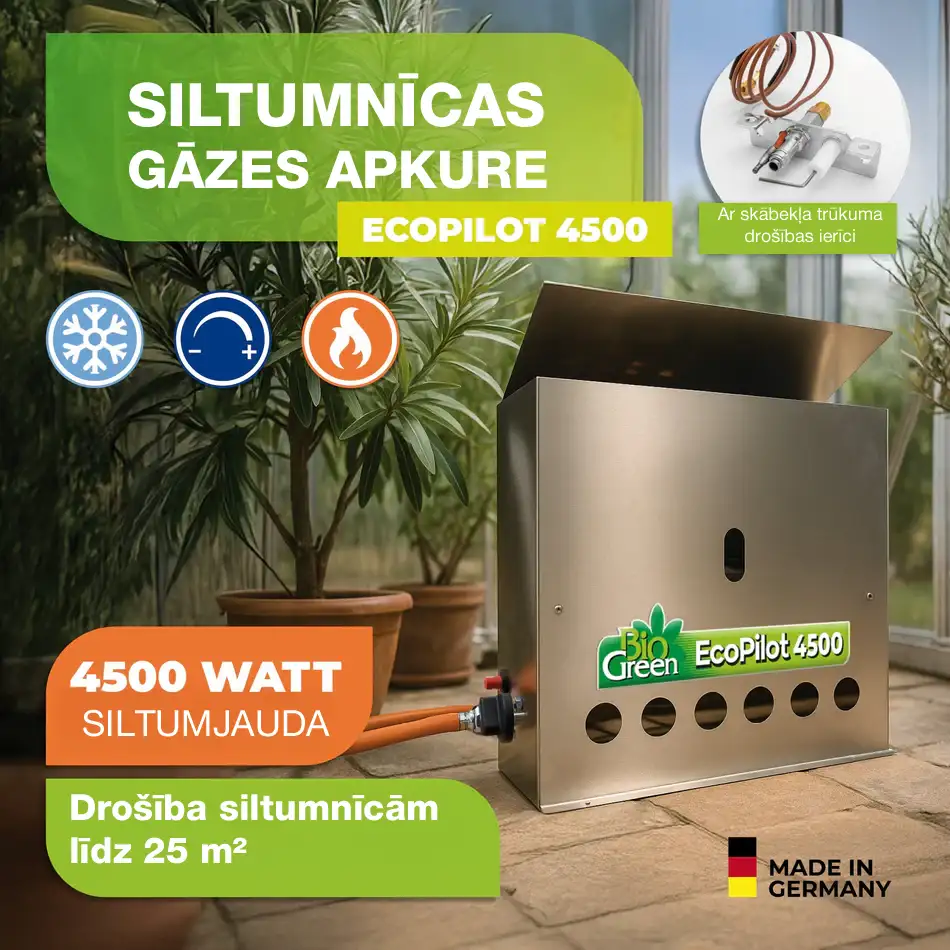 Gāzes sildītājs siltumnīcām un pretaizsalšanas apsilde “Ecopilot” ar 4500W jaudu